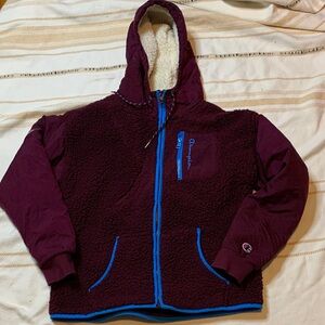 Champion Hooded Fleece Jacket Size Medium